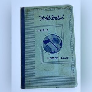 Fold-Index" Visible Loose-Leaf record-keeping system Vintage Review Pictures TLC